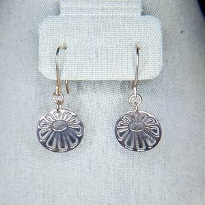 Sunburst sterling silver earrings